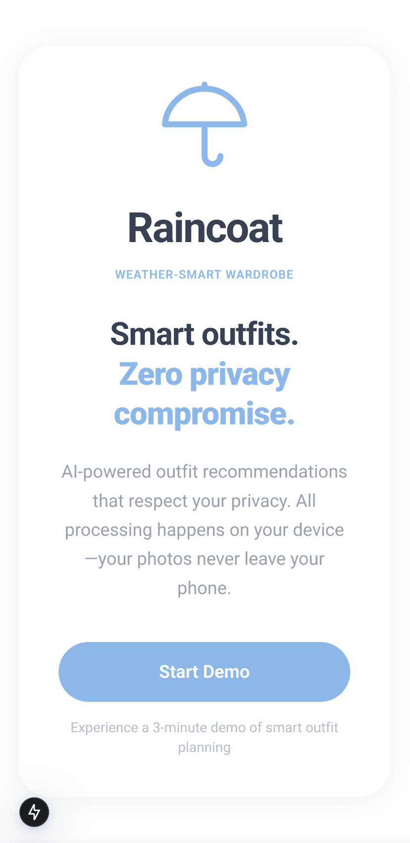 Raincoat app screenshot 1