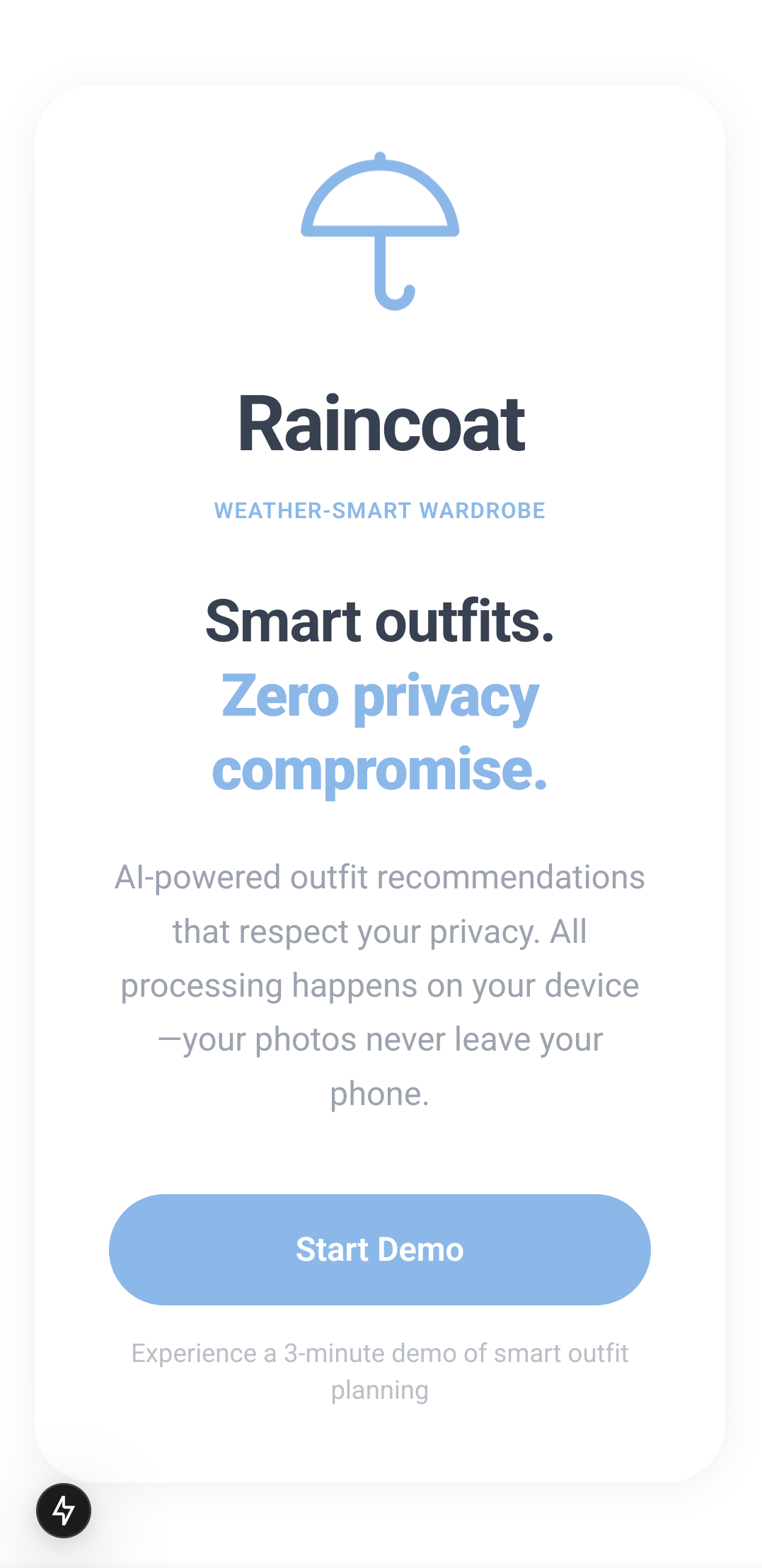 Raincoat app screenshot 1